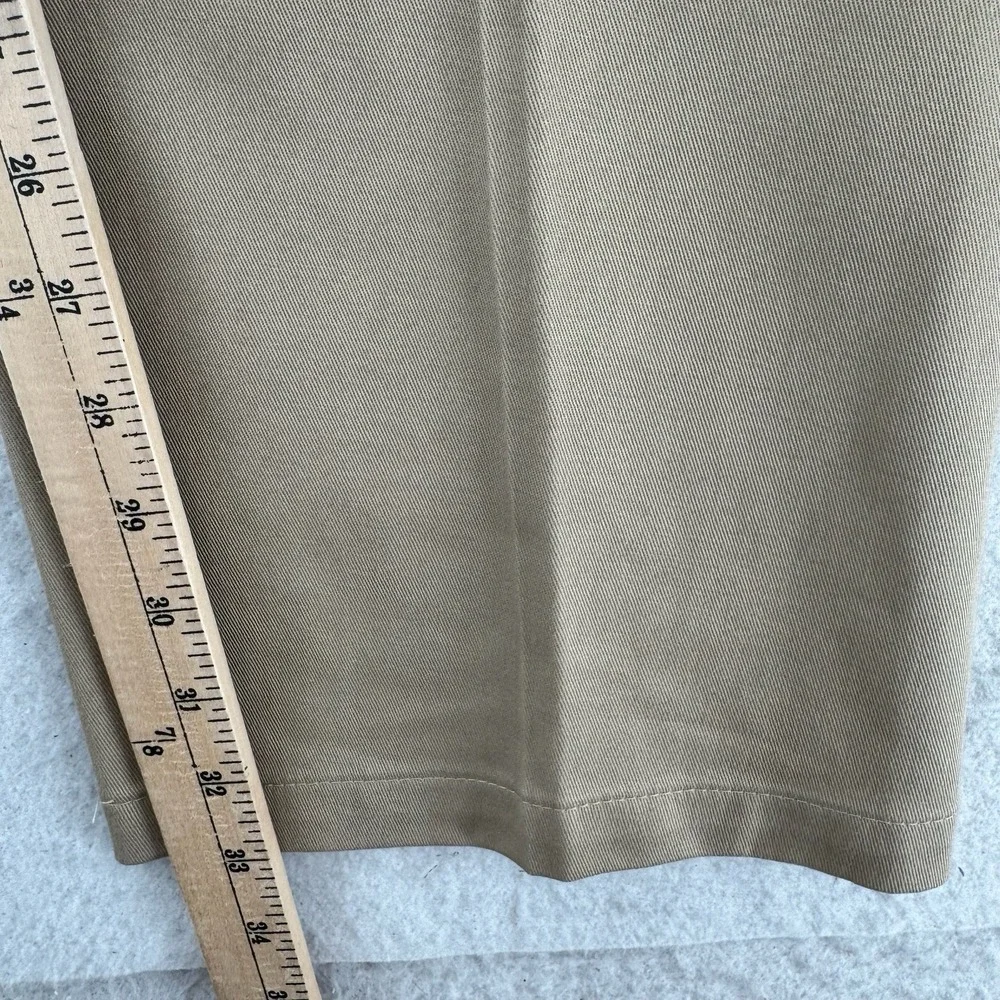 Lee No Iron Pants Mens 34x32 Relaxed Fit Pleated Khaki Cotton‎ Chino Slacks NWT